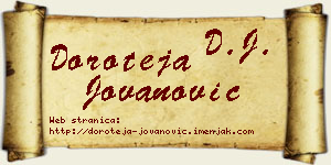 Doroteja Jovanović vizit kartica